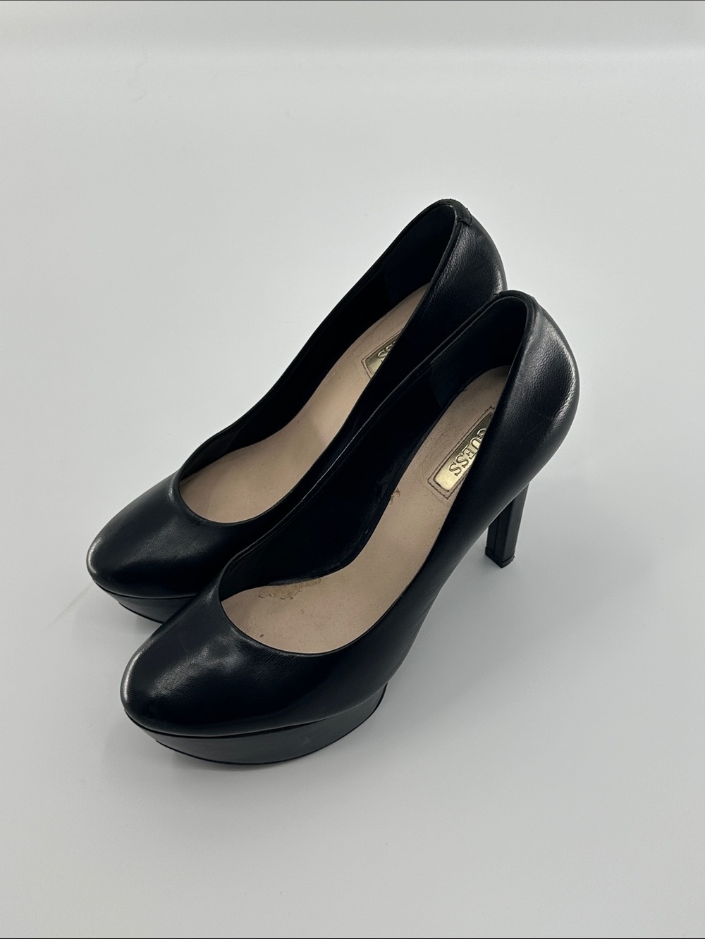 Guess Black Platform High Heel Pumps